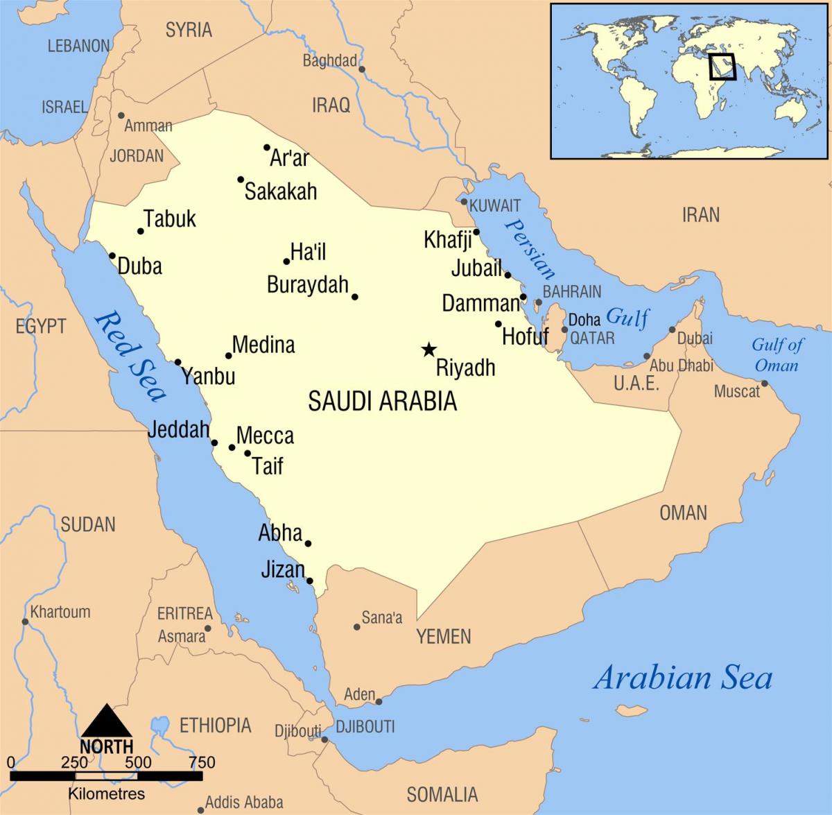 Ер-Ријад КСА мапи