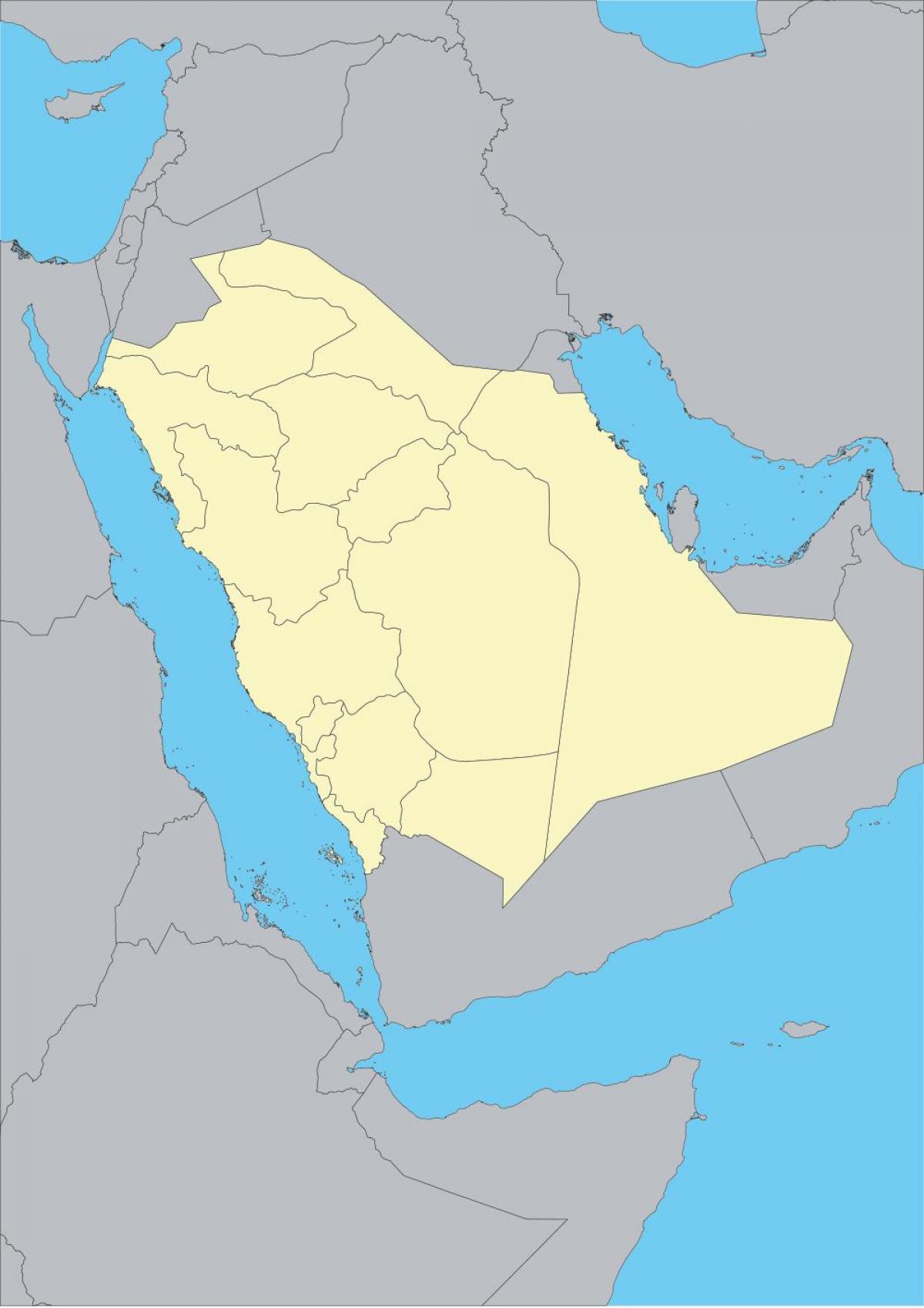 Карта Саудијске Арабије контура